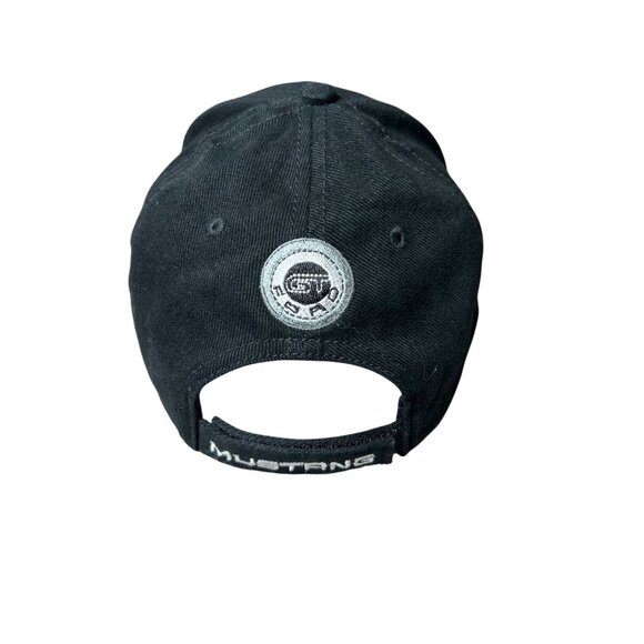 VTG Y2K Ford Mustang Racing Pony Black Baseball Cap Red White Blue Stripes RARE - Picture 4 of 10